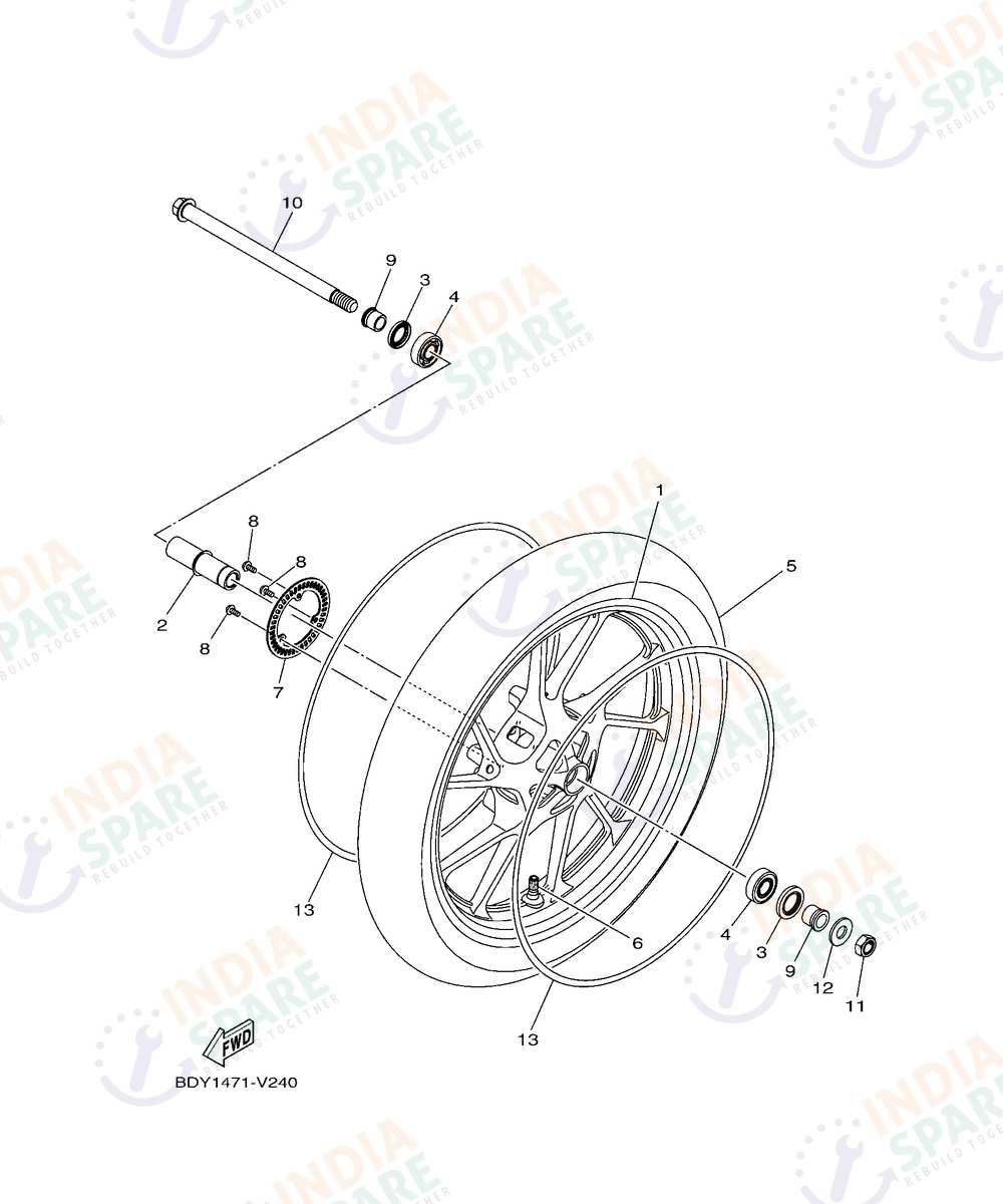YAMAHA BST3 FZS V4 Series FRONT WHEEL
